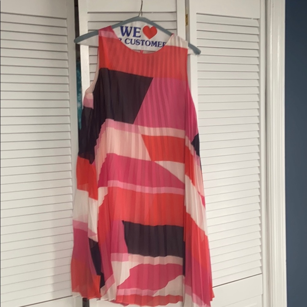 Vince Camuto- worn once - colorful pleated dress